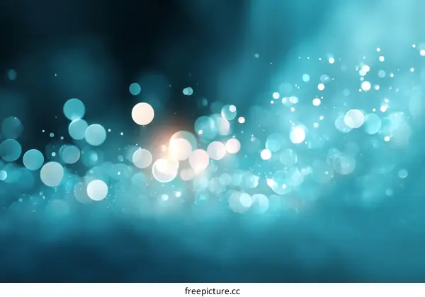 Abstract Teal Bokeh Background Design