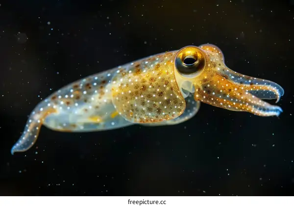 A tiny juvenile squid with a big personality