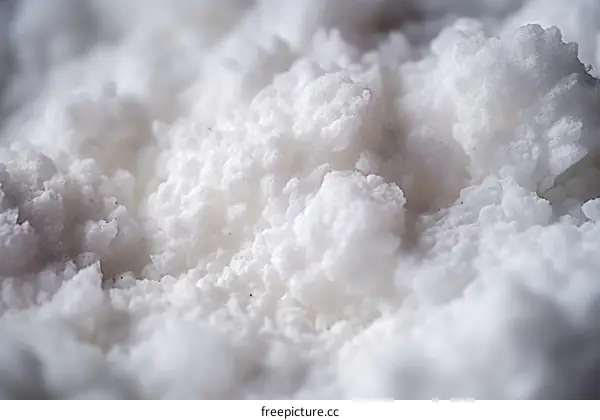 Close-up view of white powder