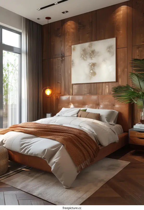 Modern Bedroom with Cozy Atmosphere
