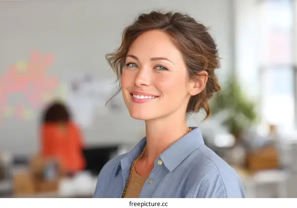 Confident Business Woman Portrait in Modern Office