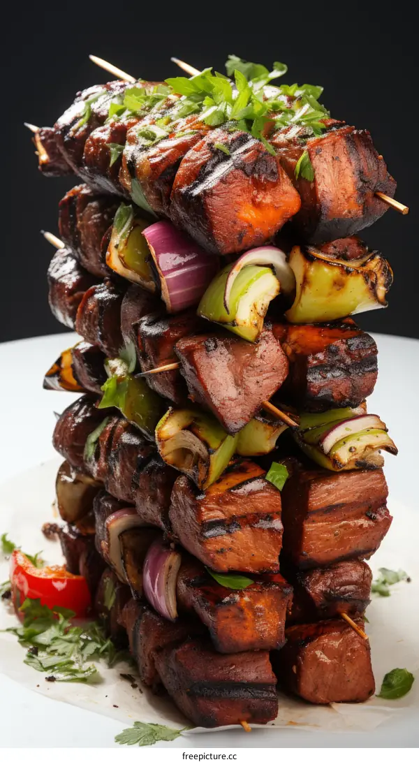 Impressive Beef and Vegetable Skewers