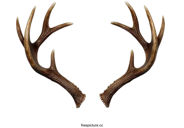 [Transparent Background PNG]Pair of Deer Antlers, Decorative, Elegant, Rustic