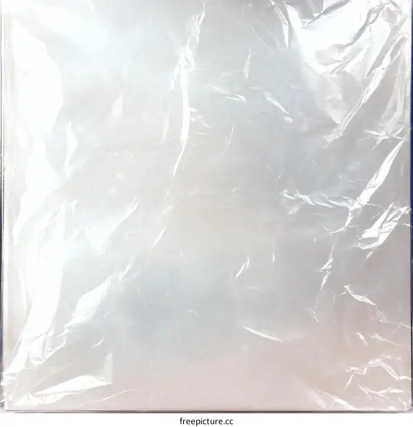 Transparent Plastic Wrap Texture Close-up