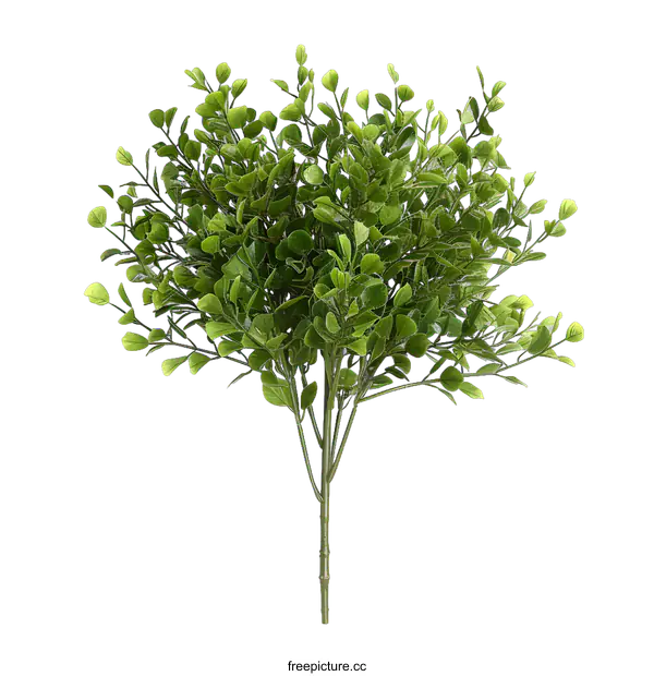 [Transparent Background PNG]Green Plant Bush With White Background