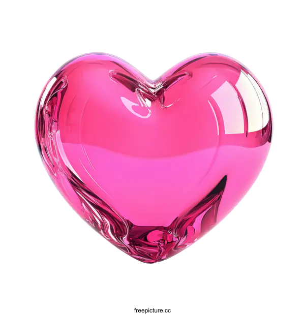 [Transparent Background PNG]Abstract Pink Heart Shape Illustration