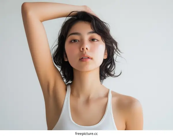 Asian Woman Portrait Studio Shot