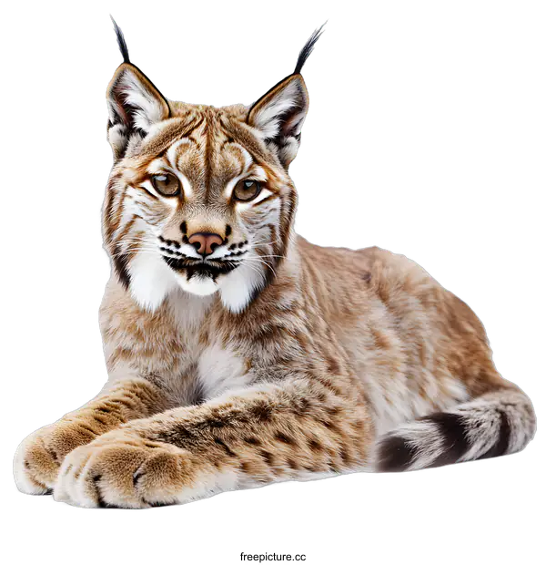 [Transparent Background PNG]Closeup of a Lynx Looking at the Camera