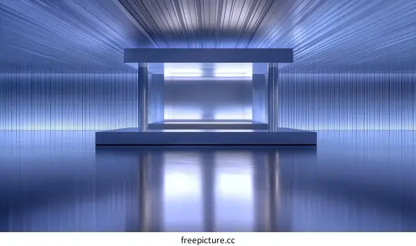 Modern Empty Showcase Interior Design