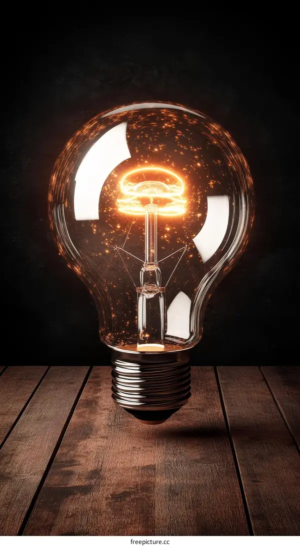Glowing Lightbulb Idea Inspiration