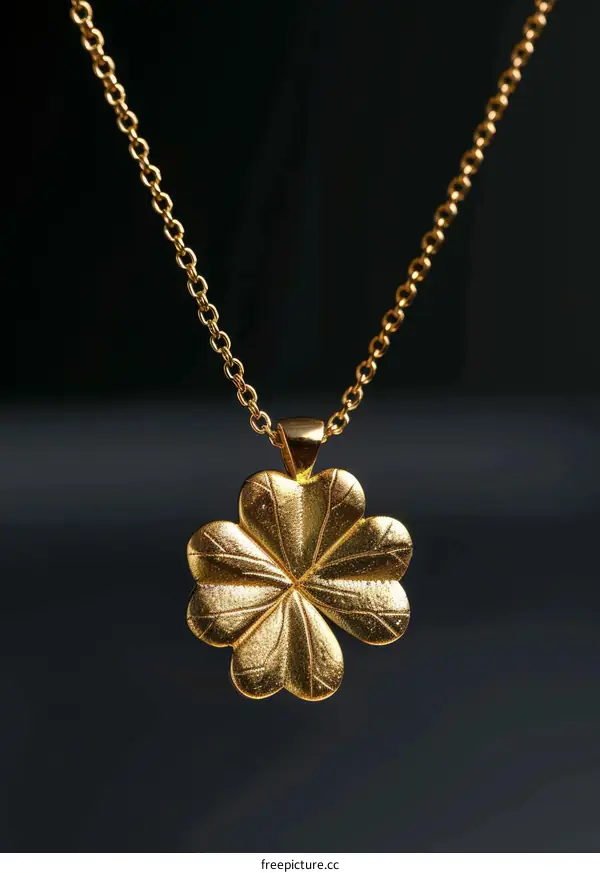 Four-leaf clover pendant made of gold