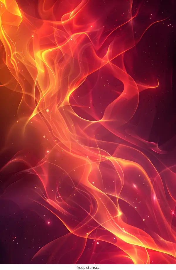 red and yellow abstract fluid painting