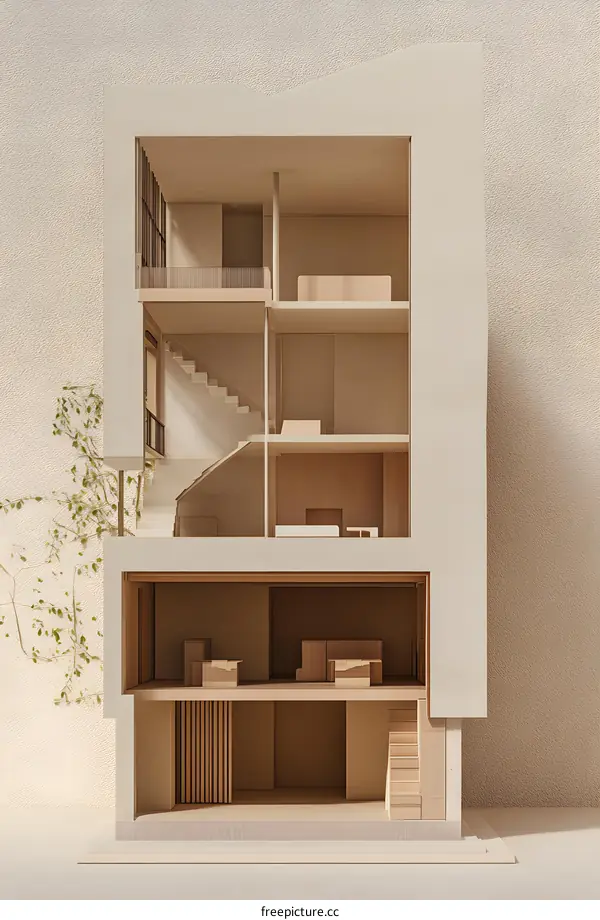 Modern Minimalist House Model Architecture