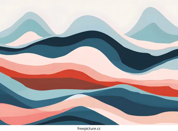 Abstract Colorful Wave Background