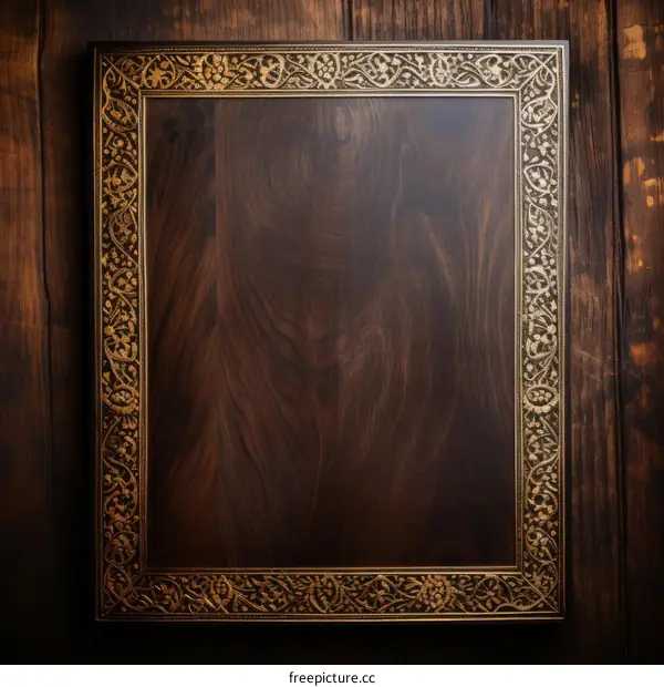 Ornate Golden Floral Wooden Frame