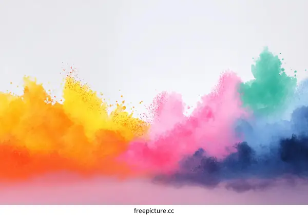 Colorful Powder Explosion Abstract Design