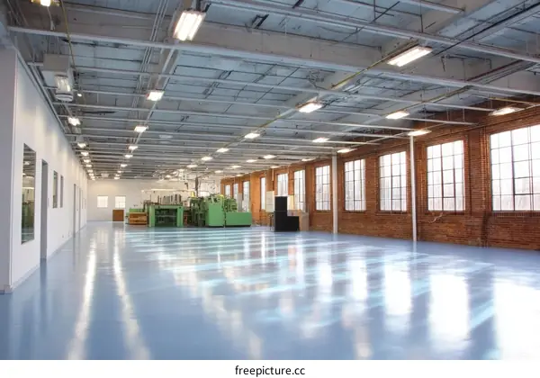 Large Industrial Warehouse with High Ceiling