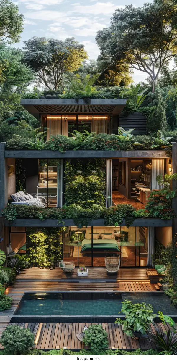 Modern Green House With Amazing Swimming Pool