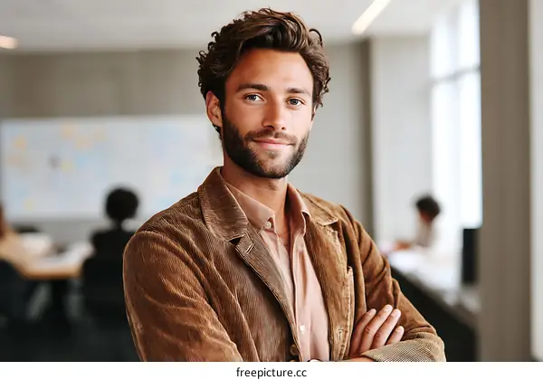 Confident Business Professional in Modern Office