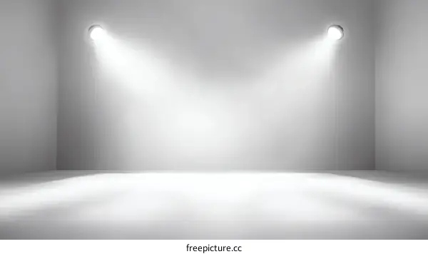 Empty Studio Interior with Spotlight