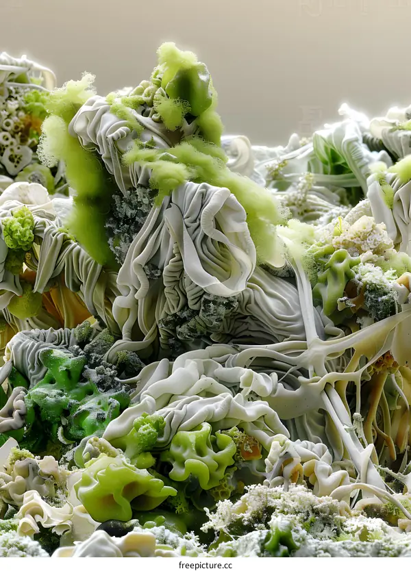 Microscopic View of a Green Algae