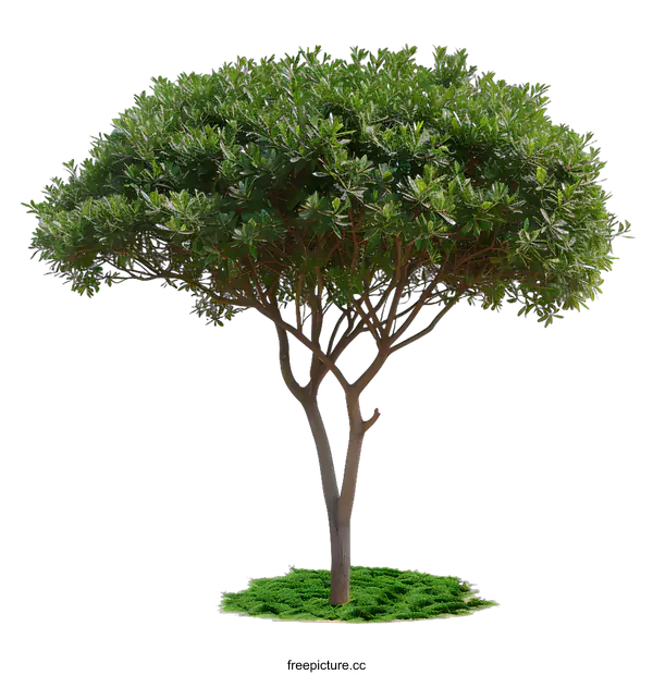 [Transparent Background PNG]Green Tree Isolated on White Background