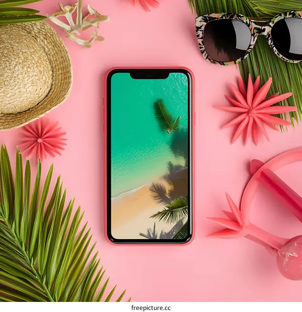 Tropical Beach Phone Background  Summer Vacation Phone Wallpaper