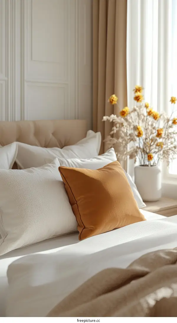 Elegant Bedroom Interior Design with Warm Hues