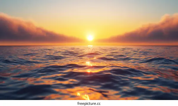 Beautiful sunset over a calm sea