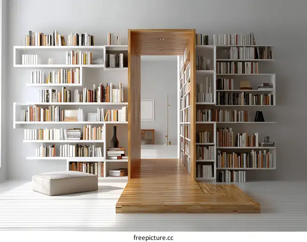 Modern Minimalist Bookshelf Design