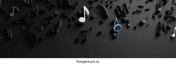 Abstract Music Notes Background Design