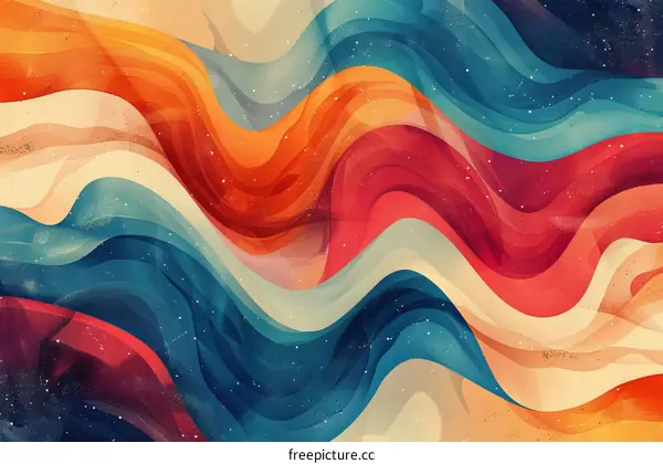 Wavy colorful abstract background
