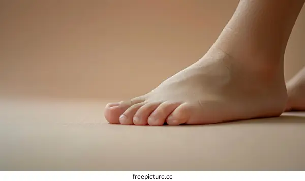 Close up of a person's foot