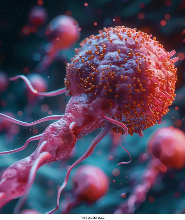 Microscopic View of a Human Cancer Cell