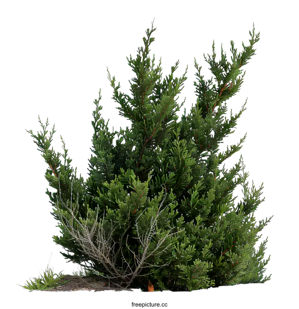 [Transparent Background PNG]Green Bush with White Background