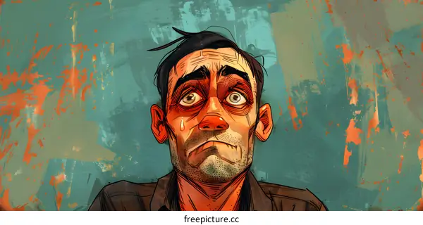 A man with a worried expression on his face