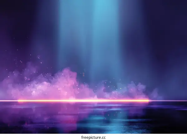 Neon Light Abstract Stage Background