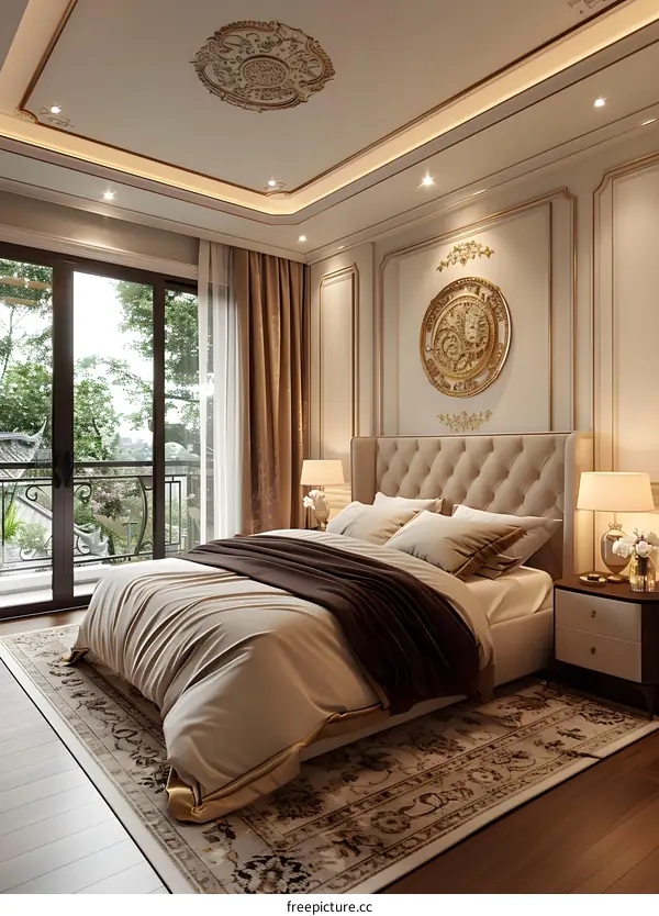 European-style luxury bedroom