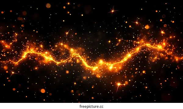 Abstract Gold Sparkles Background Design