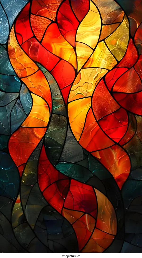 Stained glass abstract art