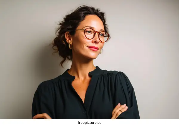 Confident Woman in Business Outfit