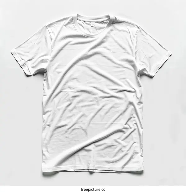 White T Shirt Mockup on White Background