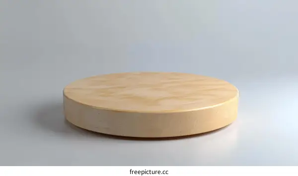 Light Beige Wooden Round Display Stand