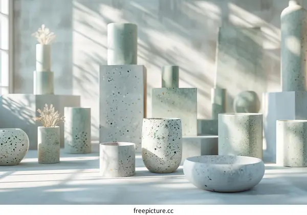 Modern Decorative Concrete Vase Collection