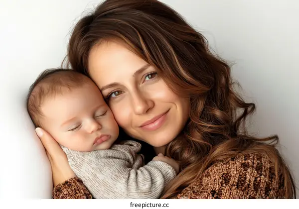 Mother and Baby Bonding Moment