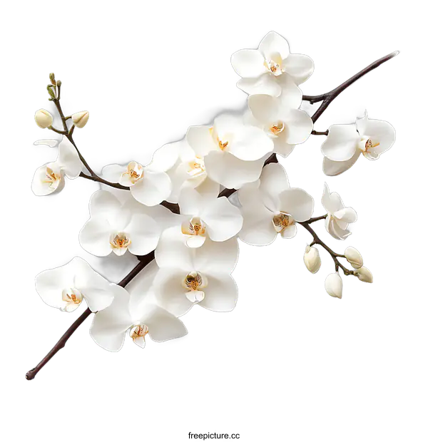 [Transparent Background PNG]Delicate White Orchid Branch Arrangement