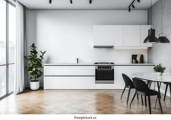 Modern Minimalist White Kitchen Design