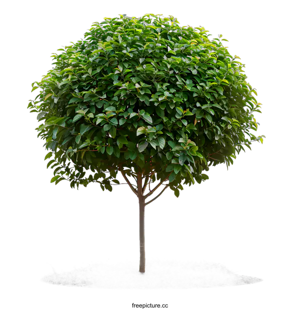 [Transparent Background PNG]Green Tree with Lush Foliage Isolated on White Background