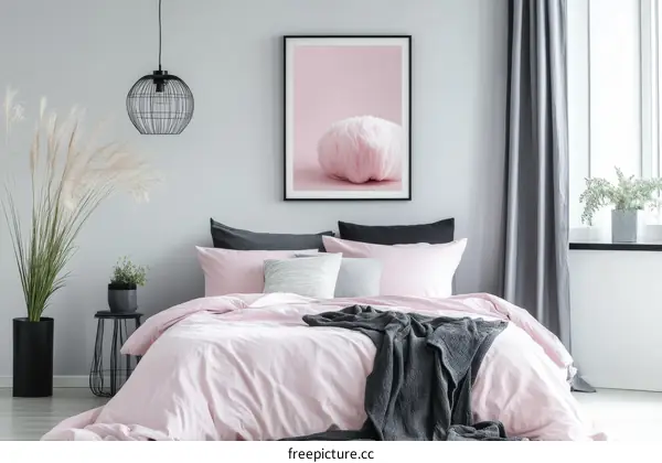Elegant Pink Bedroom Interior Design