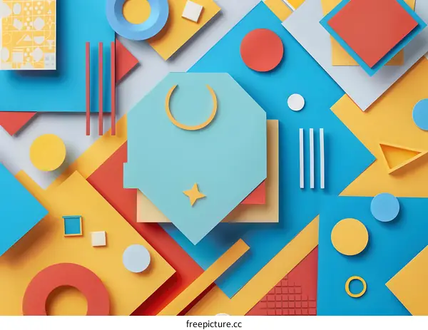Abstract Colorful Geometric Shapes Background